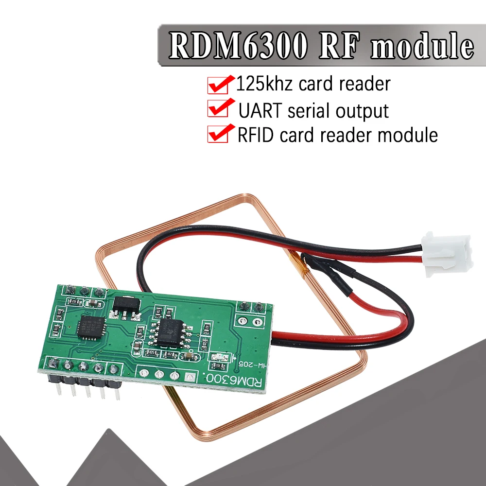 WAVGAT 125Khz RFID Reader Module RDM6300 UART Output Access Control System for Arduino Best prices