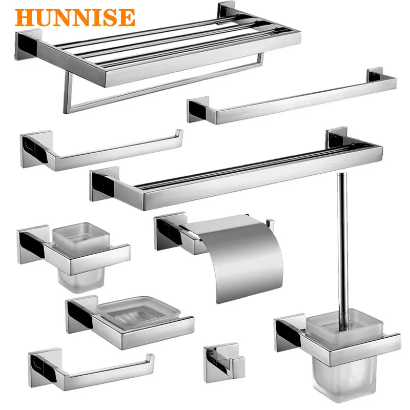 Bathroom Hardware Set, Mirror Chrome Bathroom Hardware Set of Stainless Steel Bathroom Hardware, Chrome Bath Towel Rack Holder