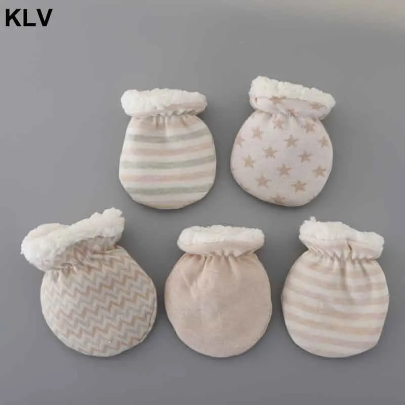 Winter Gloves Anti-grab Mittens Thicken Warm Fleece Cute Boys Girls Hand For Newborn Baby Gift