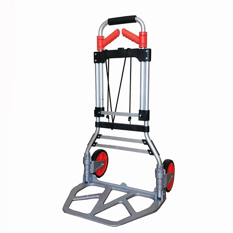 Folding Portable Pull Rod Trolley Trolley Load Truck Home Shopping Vegetable Car Outdoor Luggage Car Trailer