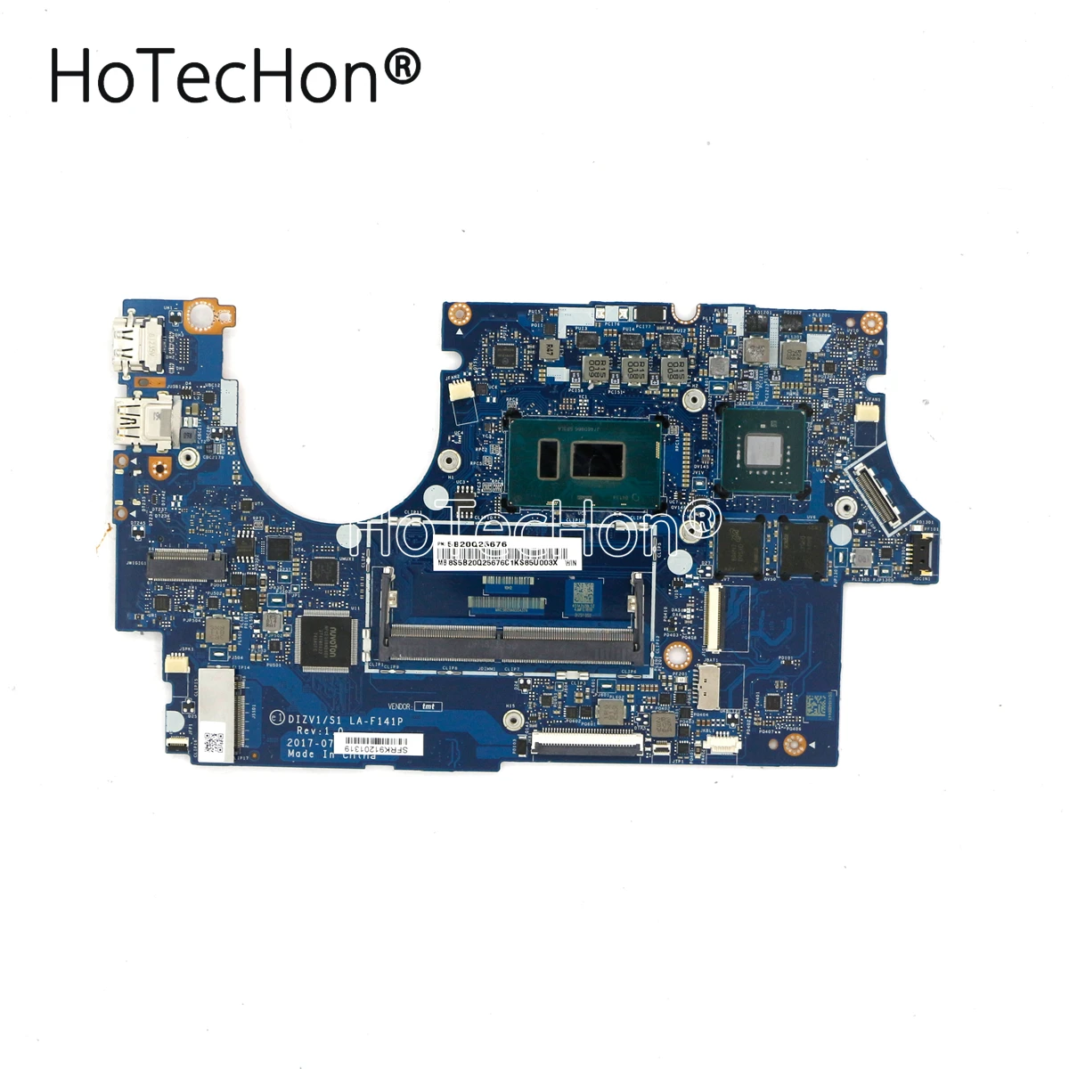 

5B20Q25676 - Laptop Motherboard DIZV1/S1 LA-F141P w/ i5-8250u + MX150 V2G for Lenovo IdeaPad 720s-14ikb Laptops