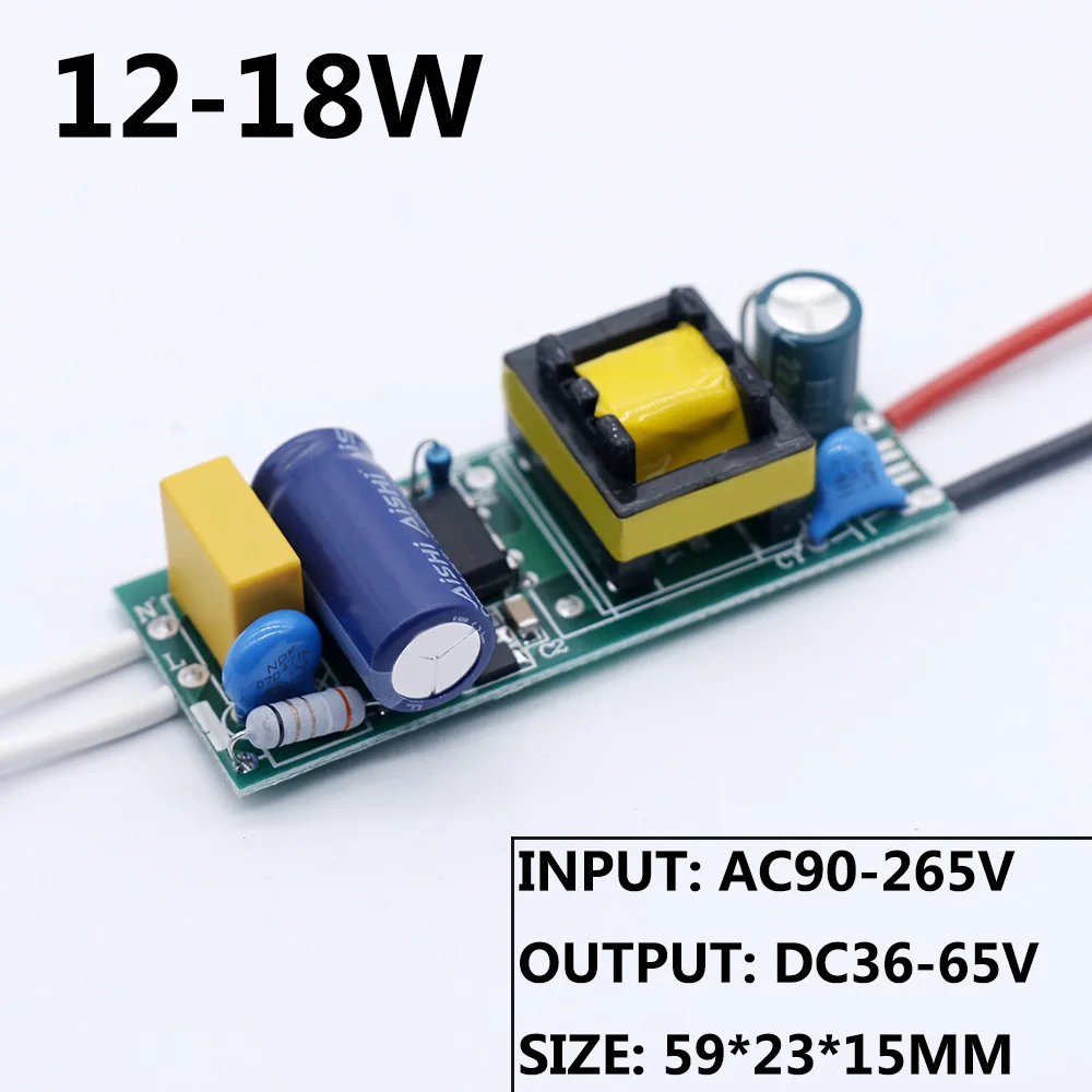 LED Driver 350mA 12-18W 18-25W 25-36W LED Power Supply Unit Converter AC90-265V Lighting Transformers For LED DIY