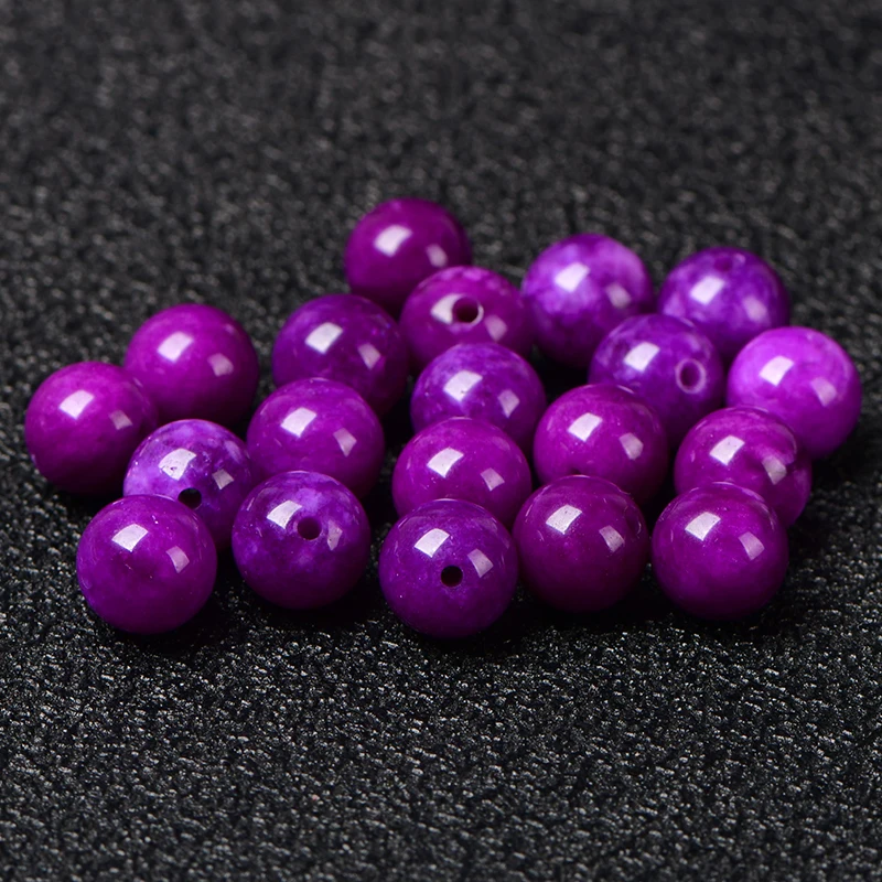 4A Natural Sugilite Quartz Crystal Single Bead DIY Beads Jewelry Making