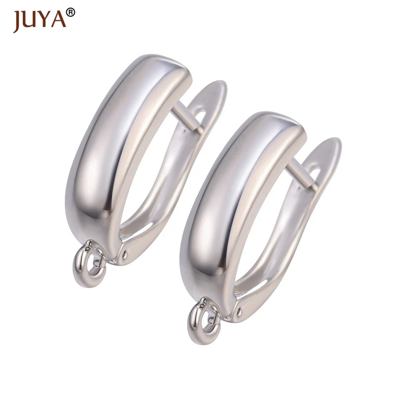 1 Pair Earring Clasps Hooks DIY Making Earrings Accessories High Quality Copper Metal 4 Colors