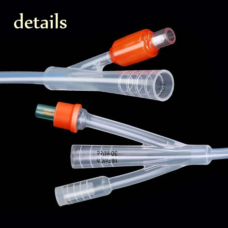 medical silicone Foley catheter Urology male and famale 2/3 way urinary catheter Clinical teaching traumatic pistol