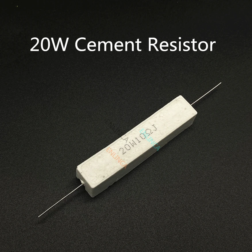 

1Pcs Full Value 20W 5% Cement Resistor Power Resistance 0.1 ~ 10K 1R 2R 6.8R 0.01R 4.7R 330R 510R 68R 10R 100 1K 1.5K 2K 10K ohm