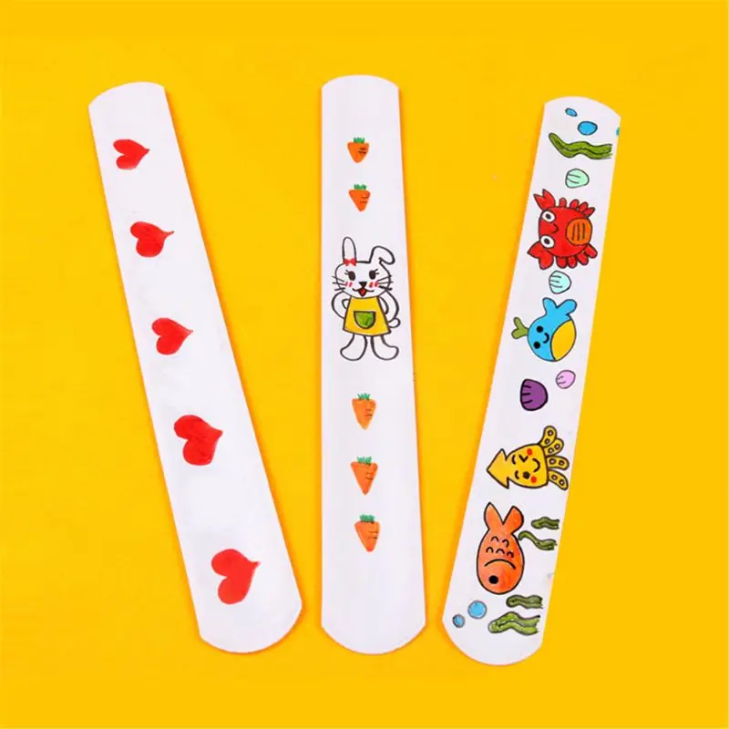 

12 Pcs DIY Blank Slap Bracelets Party Favors Easter Gifts for Kids Art Craft M89C