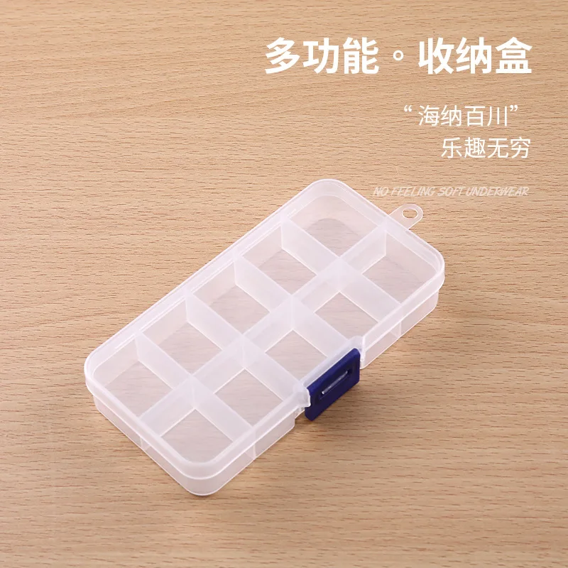 10 Grid Clear Plastic Box For Trifles Parts Tools Storage Box Jewelry Display Box Screw Case Beads Container for Earrings Rings