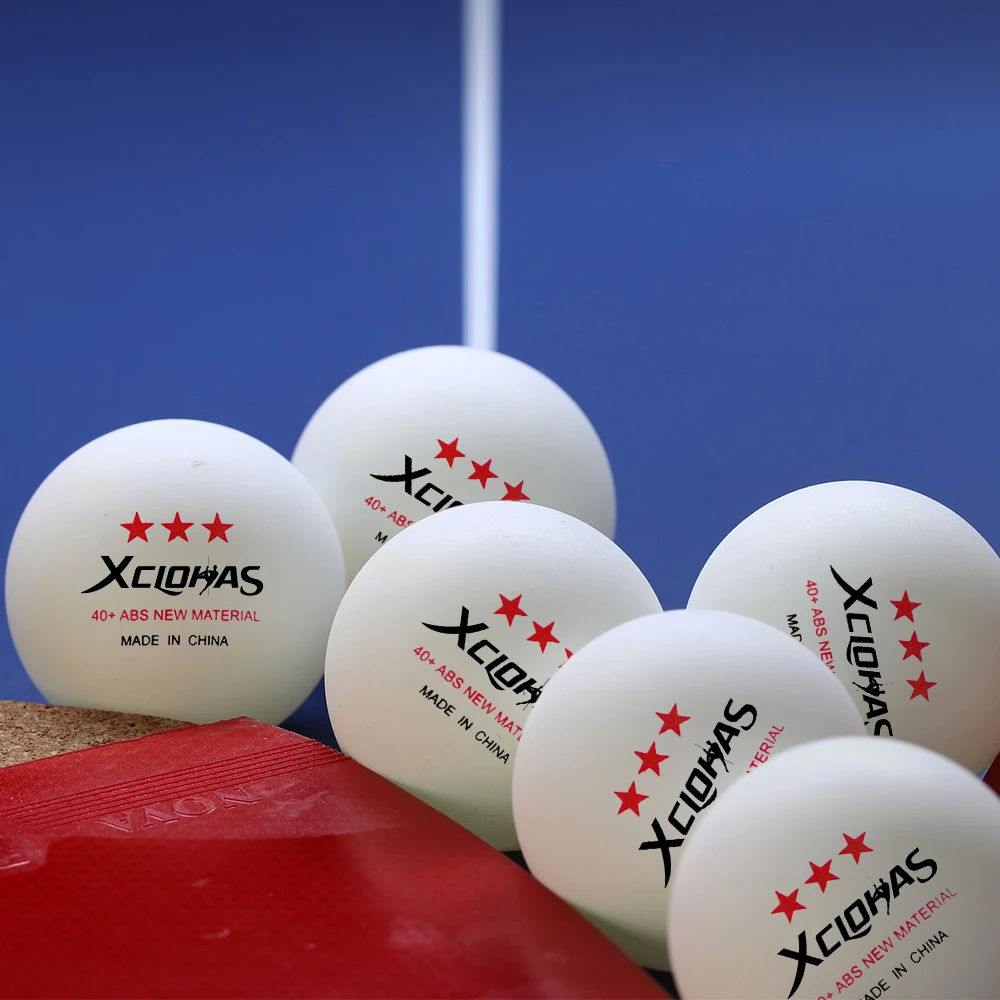 XCLOHAS 100 PCS 3 Star Ping Pong Balls 40+2.8g Table Tennis Balls New Material ABS Plastic Table Tennis Training Balls