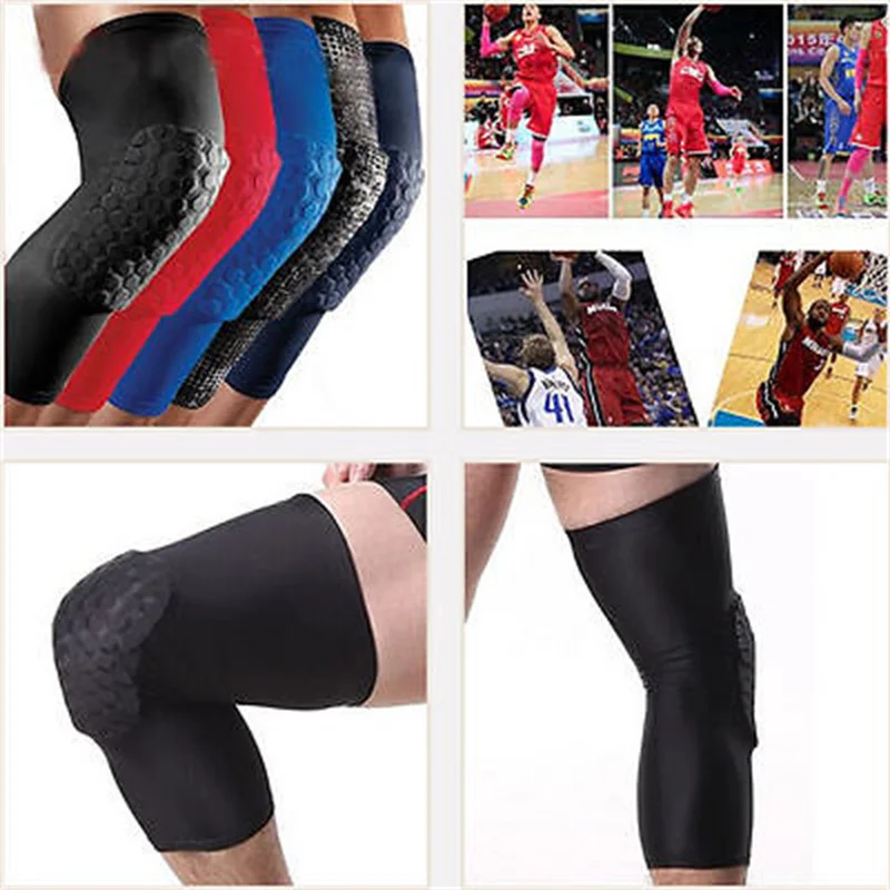 Professional Honeycomb Crashproof Knee Support Protective Sport Gear Leg Knee Pads Breathable Bandage Basketball Knee Brace