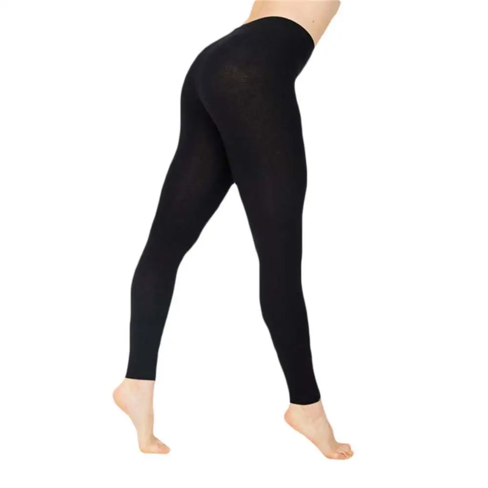 40% HOTLadies Einfarbig Elastische Hohe Taille Schlank Leggings Yoga Hohe Elastische Sport Fitness Leggings Hüfte Running Training Hosen P