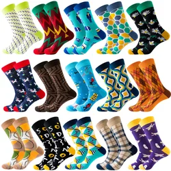 Men Sock Retro Design Hip Hop Crew Socks Skateboard Socks Harajuku Unisex Happy big size socks Colorful Streetwear