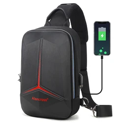 Anti-theft lock Chest Bag for men USB charging travel Shoulder bag High-quality Messenger Bags Waterproof Men's Crossbody Bag