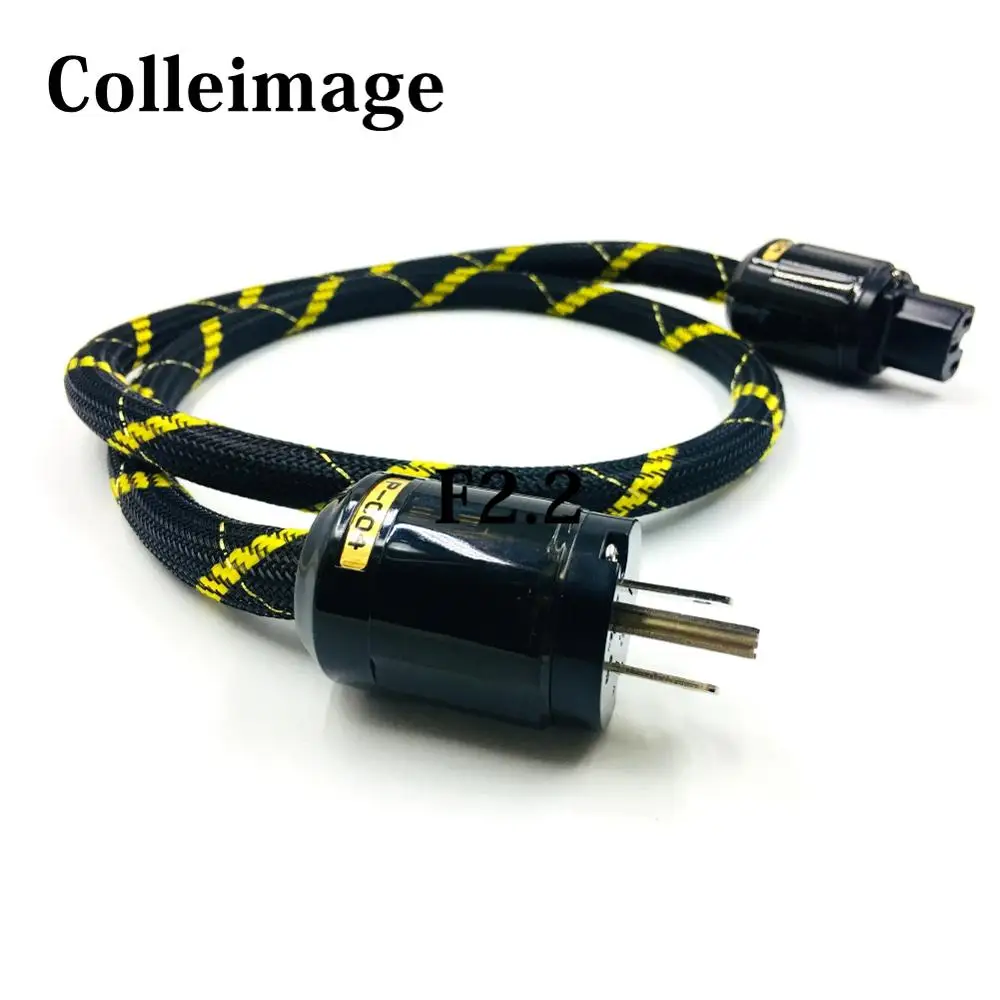 

Colleimage Hifi FP-314Ag OFC with shielded HiFi US European power cord Professional audio DAC amplifier wire AC Power Cable