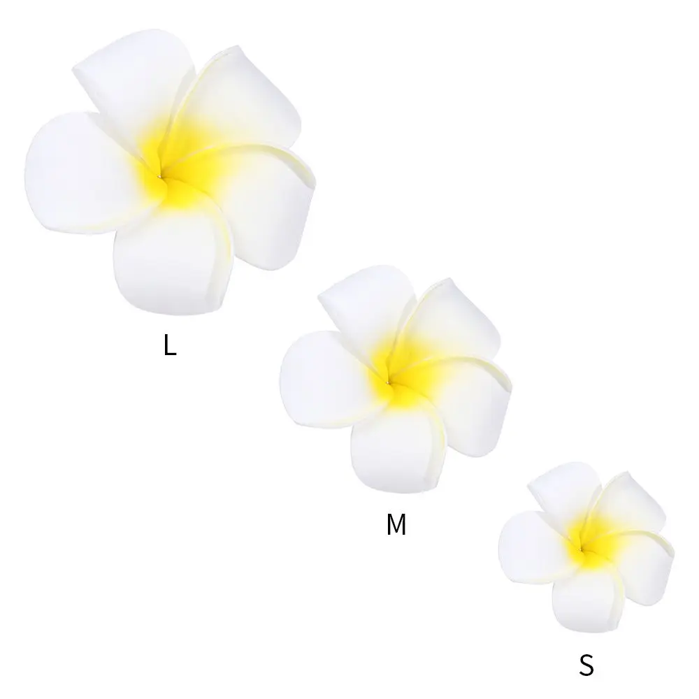 Party Simulation Women Girl Flower Hair Clip White Plumeria Hairpin Beach Seaside