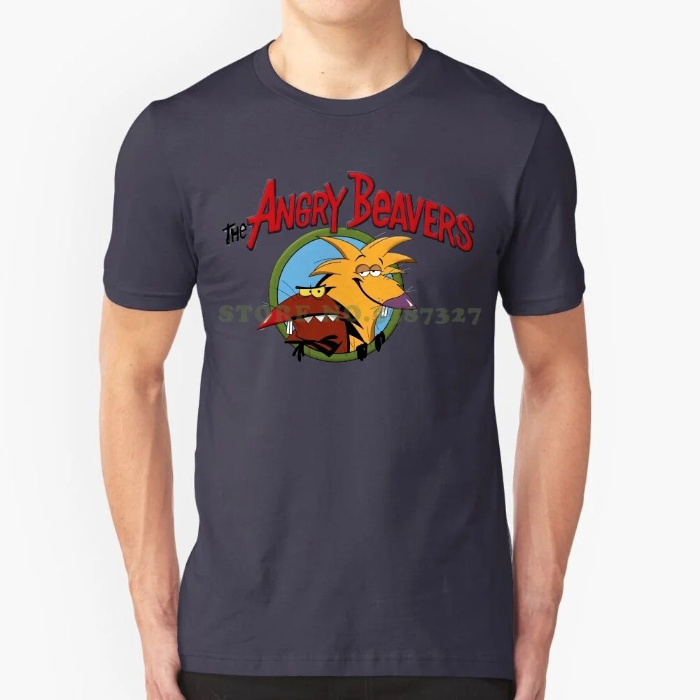 Fashion Tee Adult Angry Beavers T Shirt Female T Shirt Harajuku Kawaii Funny Brand Tops