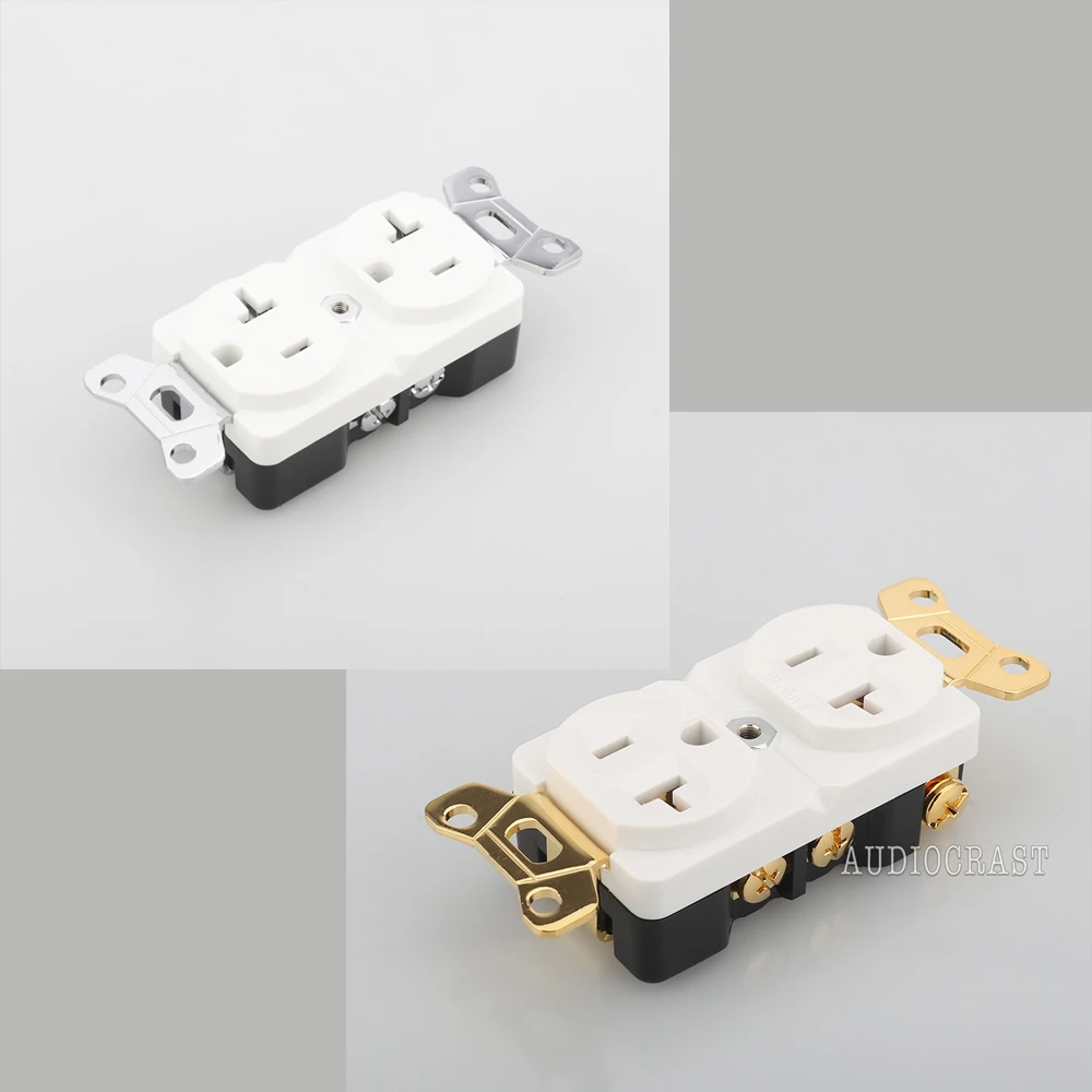 

High Quality Hi-End Beryllium copper Gold plated Rhodium plated AC 20A Power Receptacle Wall Outlet Power Distributor