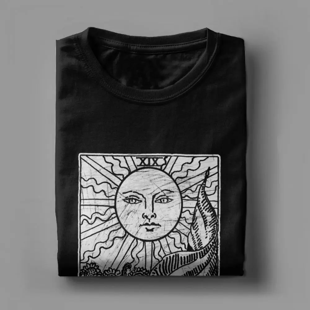 The Sun Tarot Card Major Arcana Fortune Telling Occult Men T Shirt Novelty Tees Camiseta T-Shirts 100 Premium Cotton  Summer