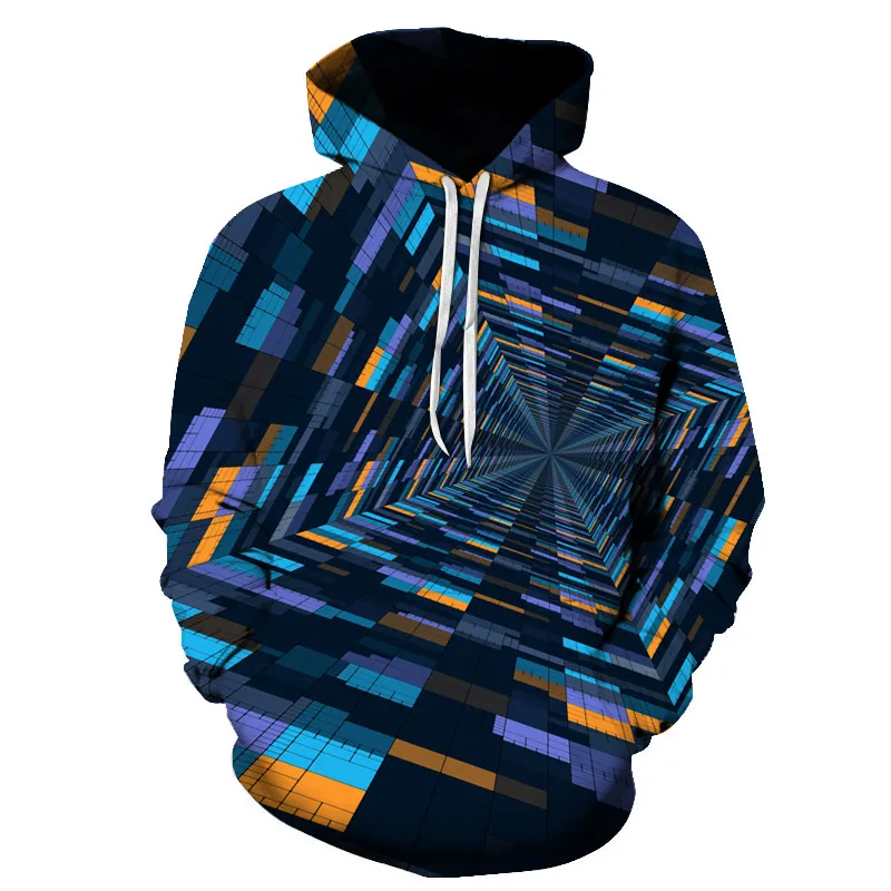 

Colorful Vortex Men's 3D Print Hoodie Spring Autumn Long Sleeve Cool Vertigo Hip Hop Fashion Oversized clothing