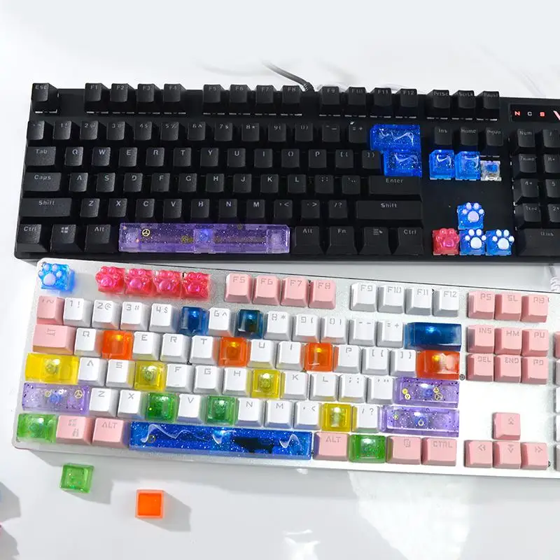 DM176 Keycap Mold Game Mechanical Keyboard Epoxy Resin Silicone Mould Key Puller Computer PC Gamer DIY Crafts Handmade Art