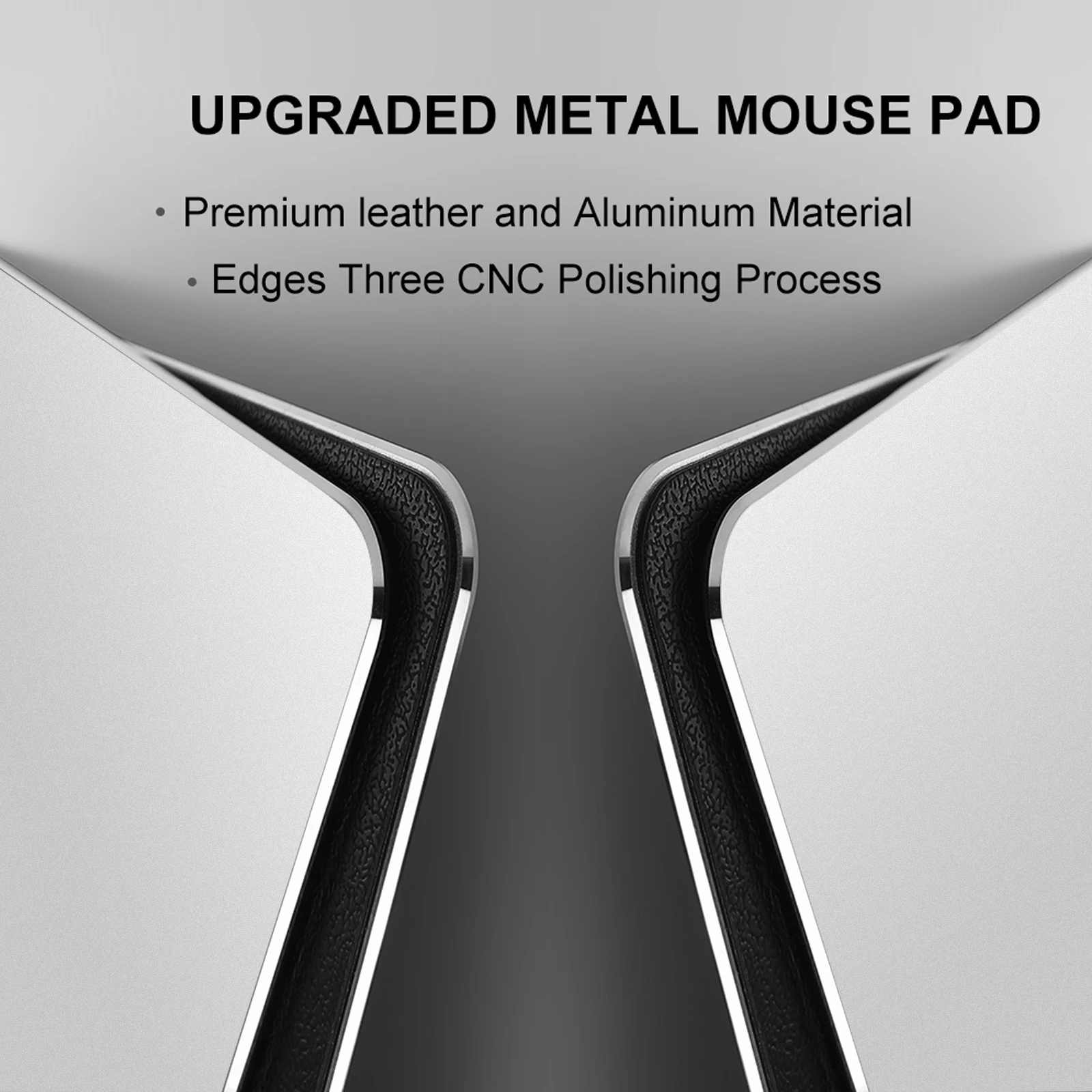 Metal Mouse Pad Aluminum Mat Hard Smooth Magic Thin Mousead Waterproof Double Side Fast and Accurate Control for Office Home