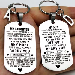 Son Daughter Grandson Granddaughter Gifts Dog Tag Pendant Keychain Birthday Christmas Stocking Stuff Gift for Son Daughter