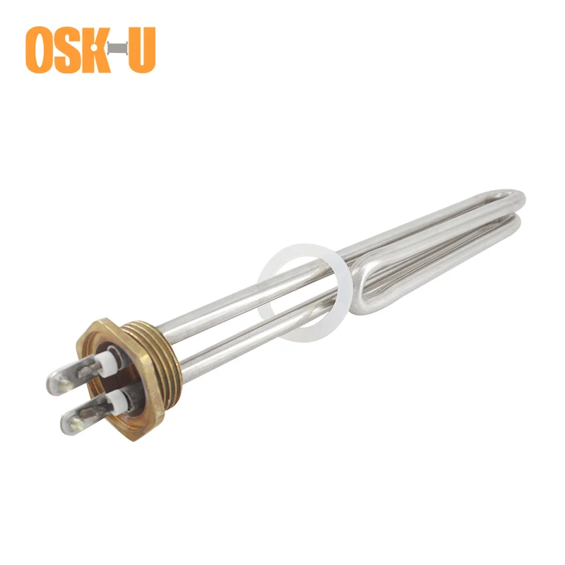 1inch/DN25 Thread Tubular Water Heater Element Stainless Steel AC220V 2KW/3KW/4KW Electrical Heating Element for Boiler Tank