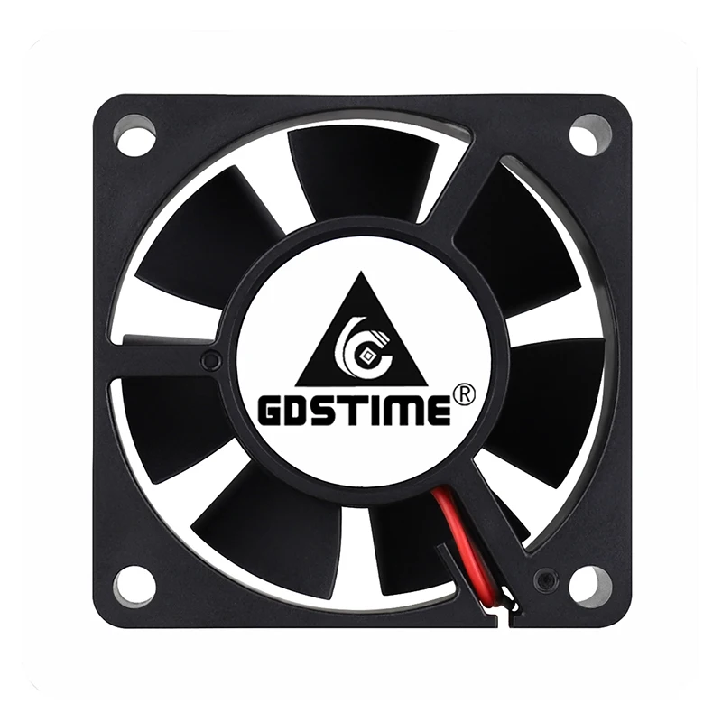 Gdstime-60x60x20mm 6020 12V 24V 듀얼 볼 3D 프린터 쿨러 팬, 60mm x 20mm 브러시리스 기계 장비 DC 모터 냉각 팬, 2 피스