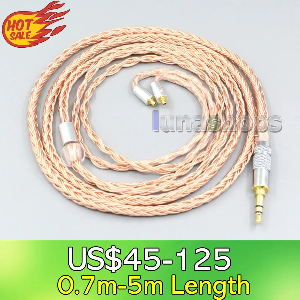 

LN006740 2.5mm 3.5mm XLR Balanced 16 Core 99% 7N OCC Earphone Cable For Dunu T5 Titan 3 T3 (Increase Length MMCX)