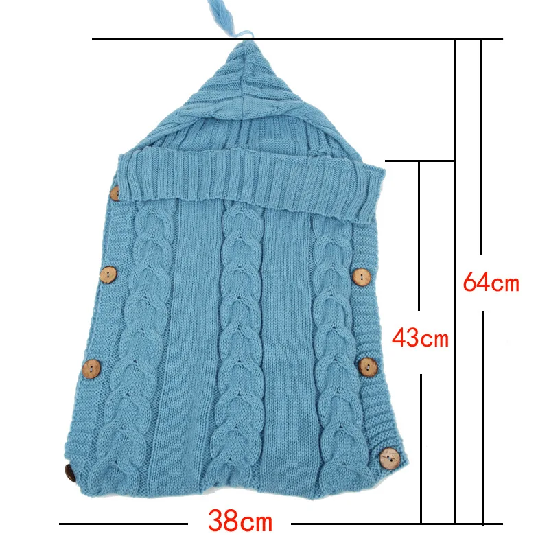 Gloriou Source Newborn Baby Winter Warm Sleeping Bags Infant Button Knit  Sleeping Bags