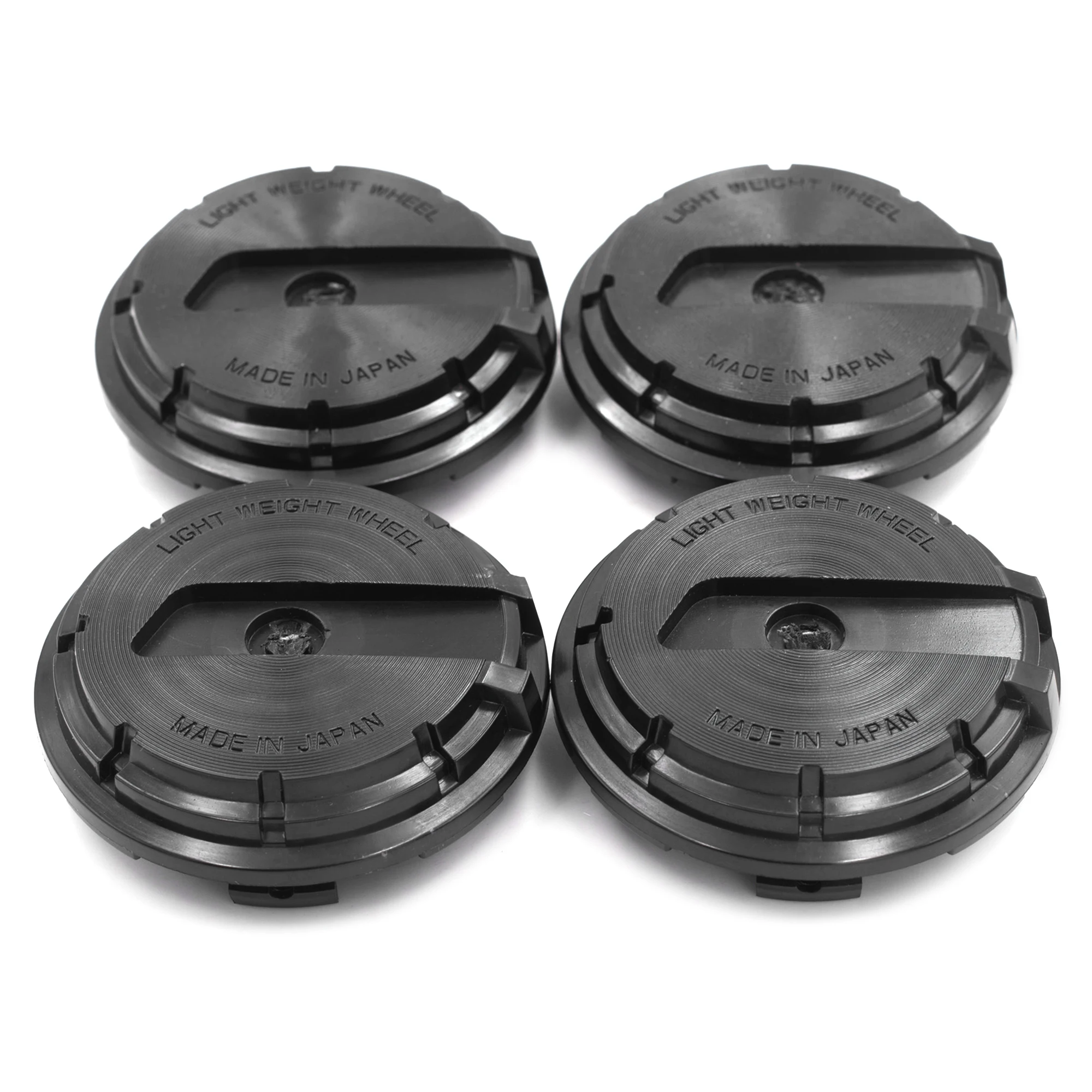 4pcs 65mm Wheel Hub Cover  For 57CR 57DR Gram Lights Rim Center Cap No Stickers Refit Styling Black  Hubcap Car Accessories