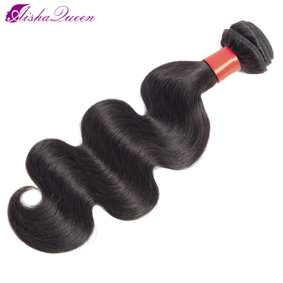 Aisha Queen Body Wave Bundles 100% Human Hair 1/3/4 Bundles Non-Remy Natural Color Brazilian Hair Weave Bundles Hair Extensions