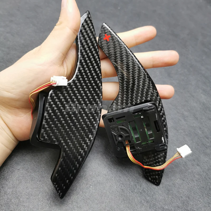 Carbon Fiber Extended Paddle Shifters For Audi R8 TT 5.2 TFSI Quattro 2008 2009 2010 2011 2012 2013 2014 2015 OEM 8J0951527A