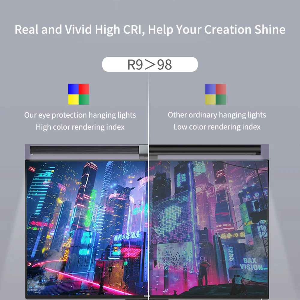 E-kong Smart Eye Protect Neutralize Blue Light Table Lamp Computer Screen Hanging Light Automatic Tracking of  Color Temperature