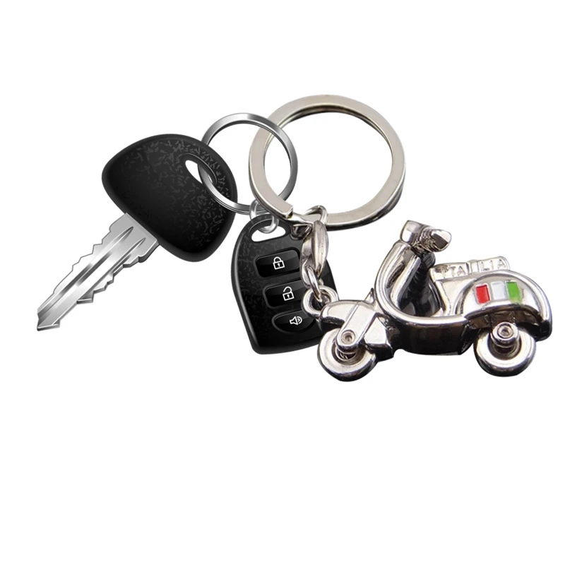 3D Motorcycle Keychain Metal Keyring Scooter Decoration Pendant Bag Keys Toy Holder Jewelry Creative Keychains Car Auto Rings