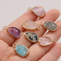 5 PCS Natural Semi-precious Stone Pendants Clear Quartz Amazonite Rose Quartz for DIY Jewelry Making Gift Handmade Accessories