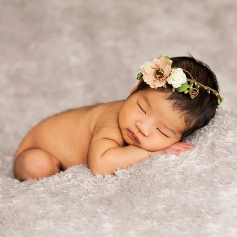 head accessory newborn baby photograph prop handmade flower headband headpiece Great Photo props