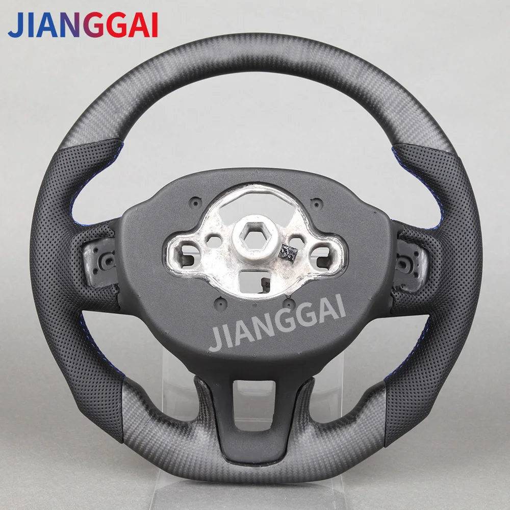 Matte Carbon Fiber Steering Wheel Perforated Leather Suitable For Volvo V60 2021-2022 S60 2021 XC40 2018-2019 Cars