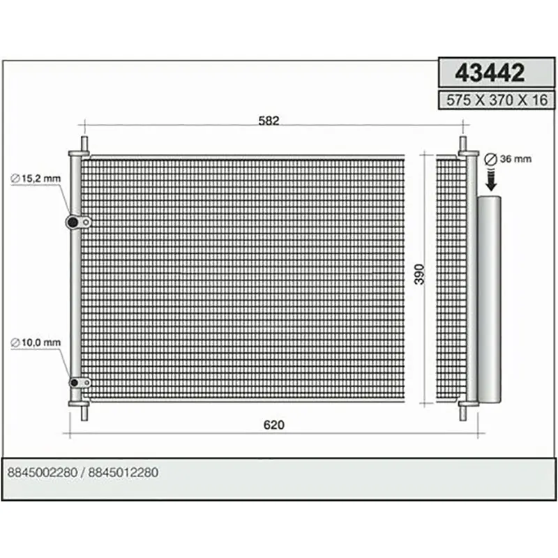 Для автомобиля Toyota AURIS AVENSIS ZRT27 ADT27 кондиционер конденсатор в сборе 8846035130 8845002280 8845012280   8FC 351307101 940037