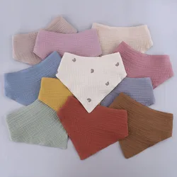 1PCS Cotton Newborn Feeding Soft Saliva Towe Absorbent Baby Burp Cloth Portable Solid Color Baby Bibs Baby Accessories