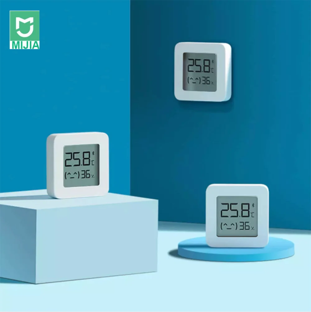 Original XIAOMI Mijia Bluetooth Thermometer 2 Wireless Smart Electric Digital Hygrometer Thermometer LCD Work with Mijia APP