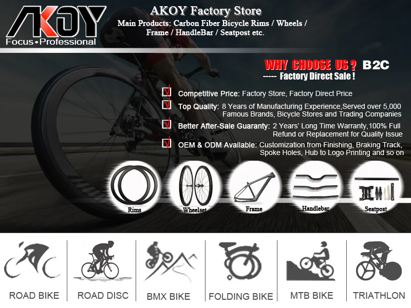 406 Carbon Rim Bicycle 25mm Depth 32mm Width 20 inch wheel Bike Disc Brake 24/28/32/36 Holes Tubeless Rim Size 20