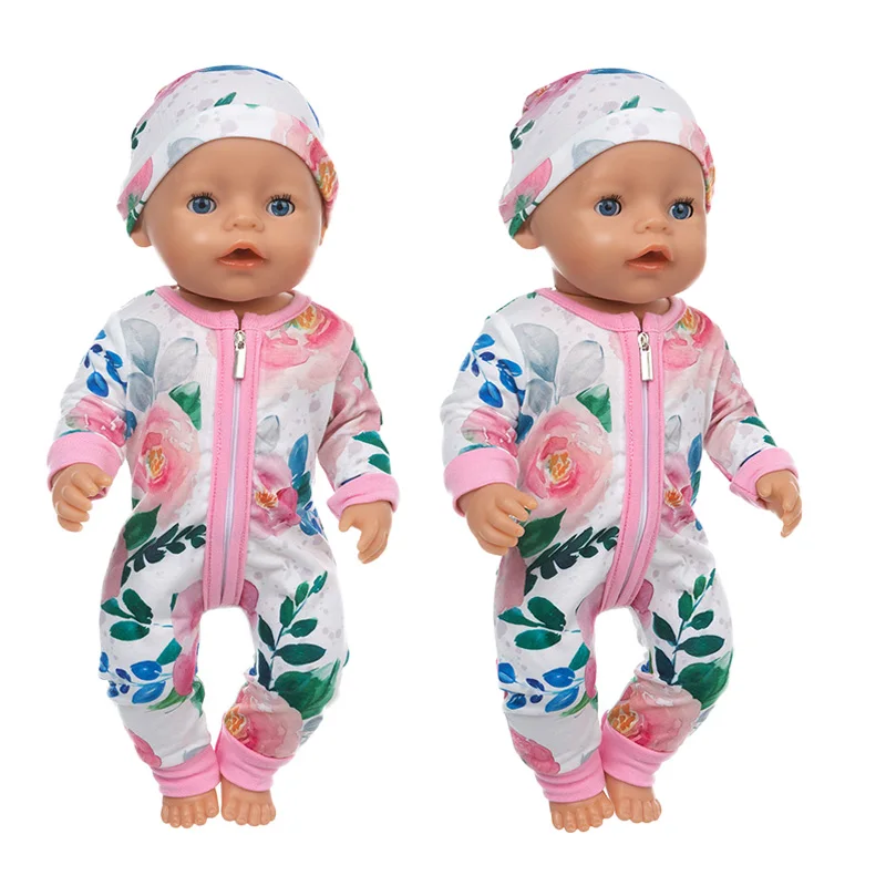 

Flower Jumpsuit Doll Clothes Fit 17 inch 43cm Doll Clothes Born Baby Suit For Baby Birthday Fistival Gift