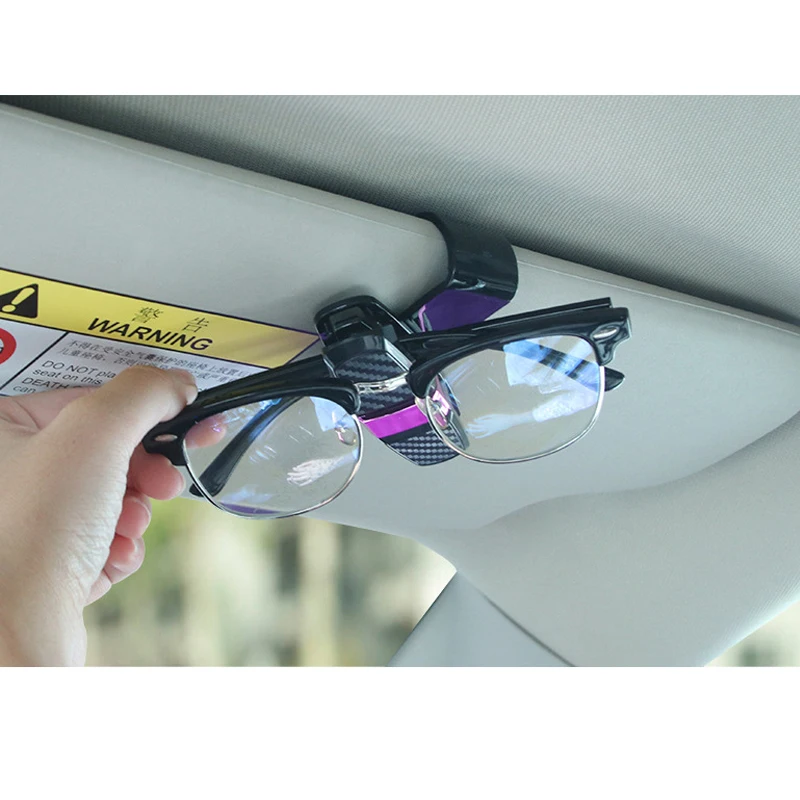 Car Sun Visor Sunglasses Holder Eyeglasses Clip Portable Fastener Clip Ticket Card Clamp Fastener Clip ABS Car Glasses Cases