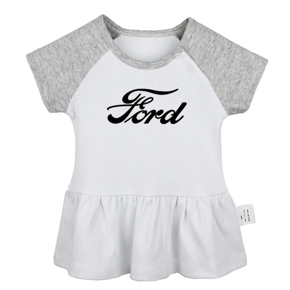 Ford Mustang Symbol CAR COLDPLAY Ghost Stories Britpop Design Newborn Baby Girls Dresses Printing Toddler Infant Cotton Clothes