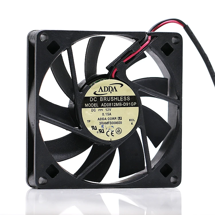 

80mm cooling fan For ADDA ad0812mb-d91gp 8cm 8015 12V 0.15A chassis ultra thin mute cooling fan