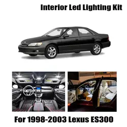 13pcs White Canbus LED Bulbs Interior Map Dome Door Light Kit For 1998-2001 2002 2003 Lexus ES300 Glove Box Licenese Plate Lamp