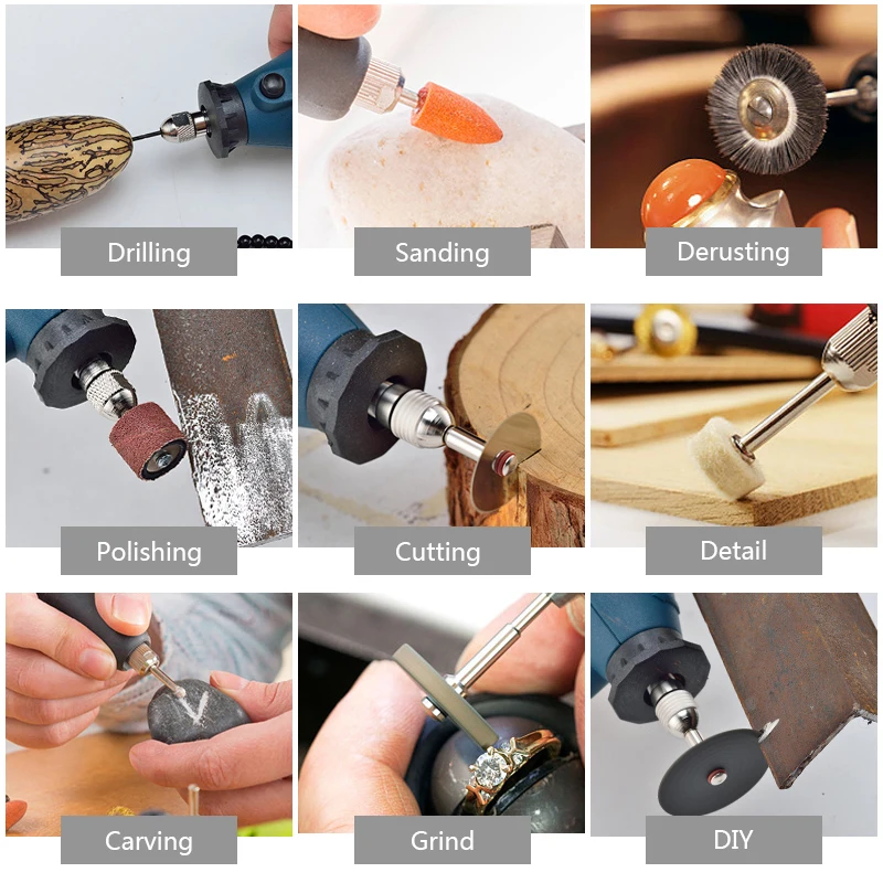 Electric Mini Drill Rotary Tools Kit Set For Dremel 3000 4000 Hand Metalworking Drilling Machine Polishing Power Tool 110V/220V