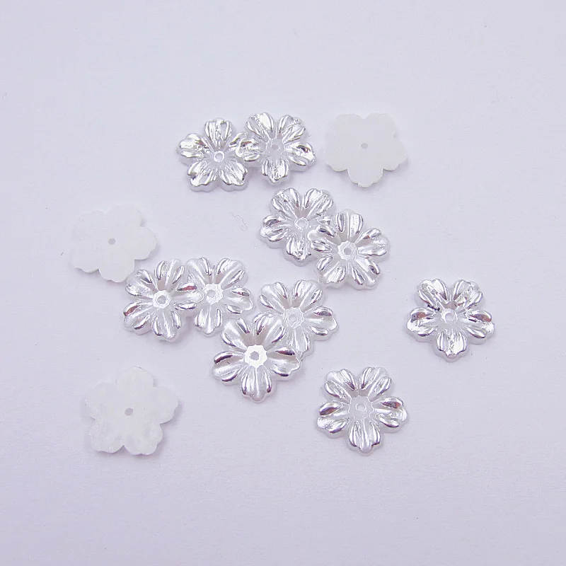 9 di disegno 12-20mm Imitazione ABS Metà Intorno FlatBack Borda il Fiore Della Perla Per Il FAI DA TE Scrapbook Decorazione Dei Monili 10 -50pcs