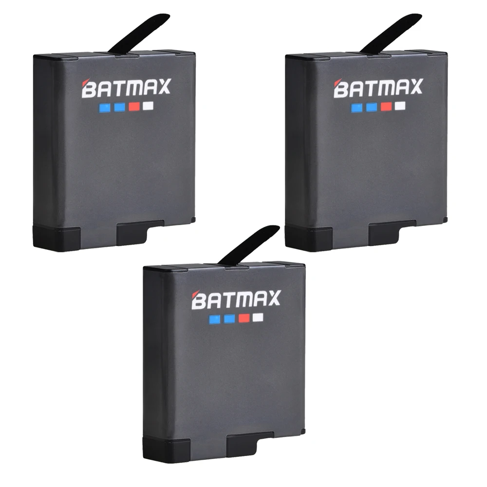 Batmax For GoPro Hero 8 Hero7 Hero 6 hero 5 Battery + USB Triple Charger with Type C Port for GoPro Hero 8 Action Cameras